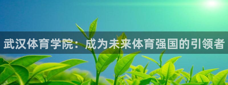 Mk体育登录入口：武汉体育学院：成为未来体育强国的引领者