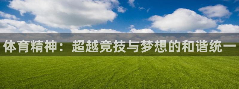 mk体育官网入口：体育精神：超越竞技与梦想的和谐统一